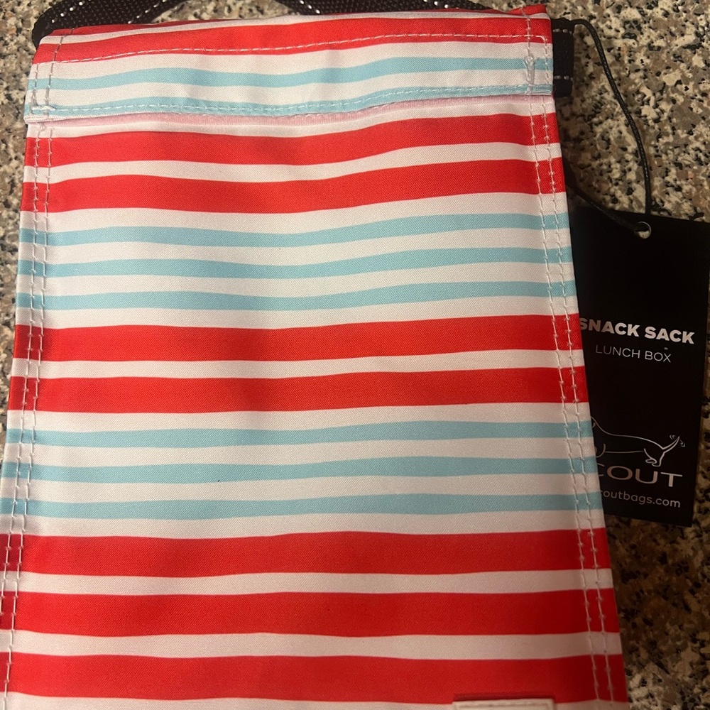 Scout Lunch snack bag stripes preppy new tag